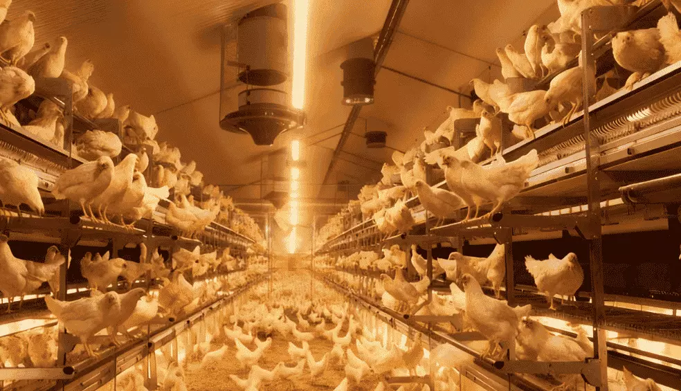 LED-Beleuchtung für Masthähnchenfarmen (2)